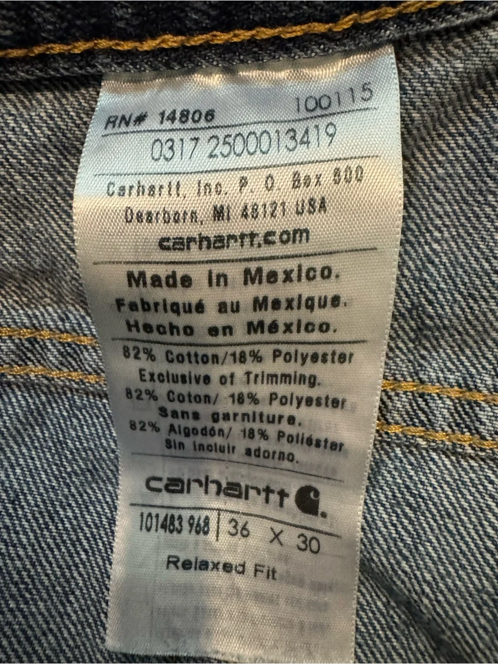 Carhartt relaxed fit